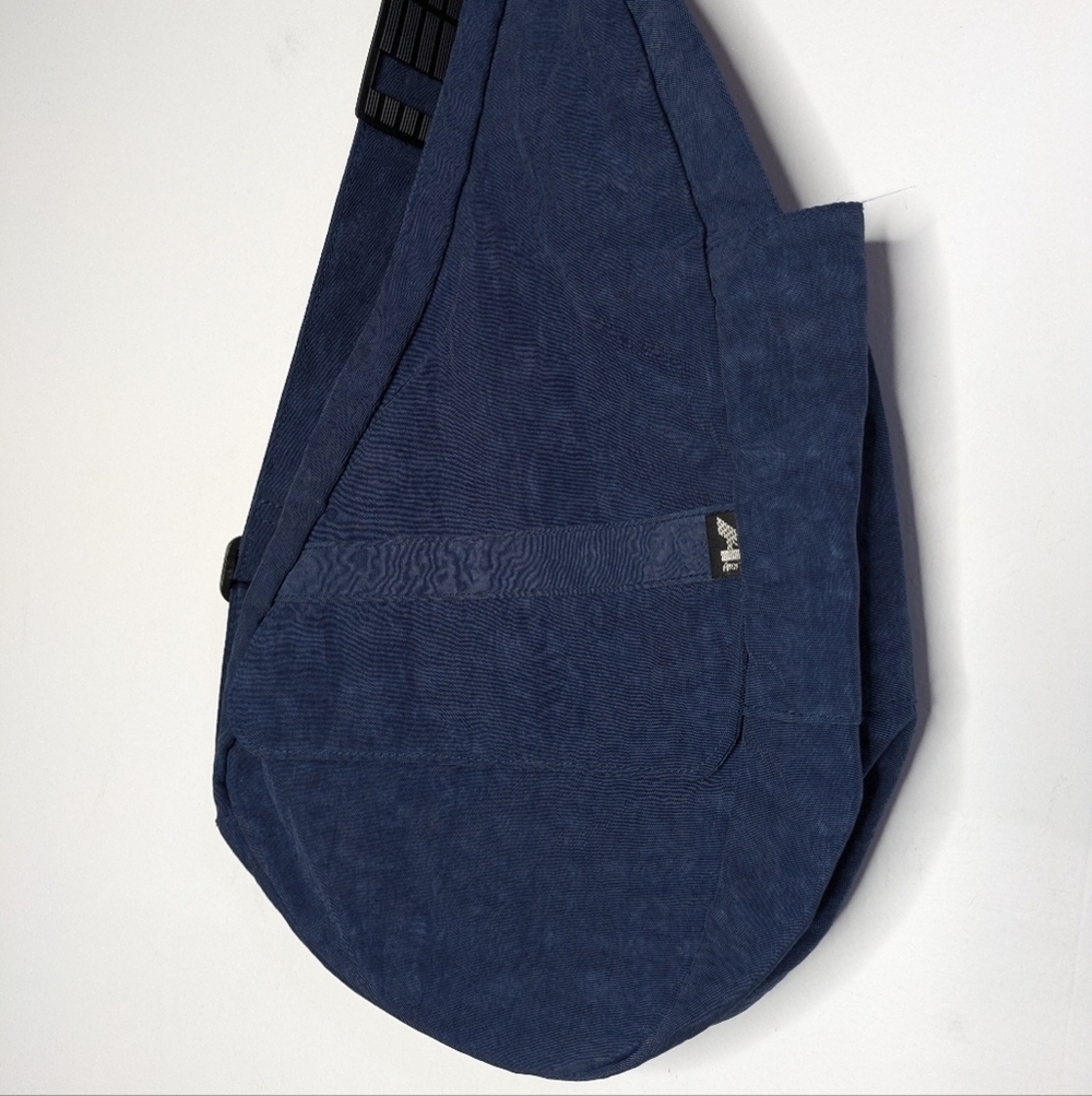Ameribag Healthy Back Bag Blue Nylon Crossbody Sling Bag - Picture 2 of 9